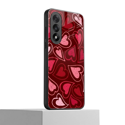 Wine Cascade Hearts oneplus nord 5 mobile cover | shockproof glass phone case