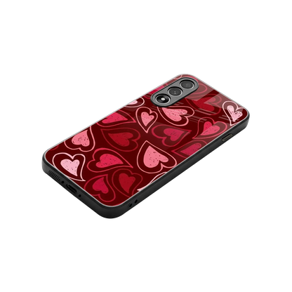 Wine Cascade Hearts stylish phone case for oneplus nord 5 | glossy glass and slim fit