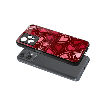 Wine Cascade Hearts sleek oneplus nord ce 2 lite cover with tempered glass back and TPU edges