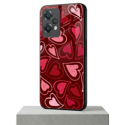 Wine Cascade Hearts oneplus nord ce 2 lite mobile cover | shockproof glass phone case