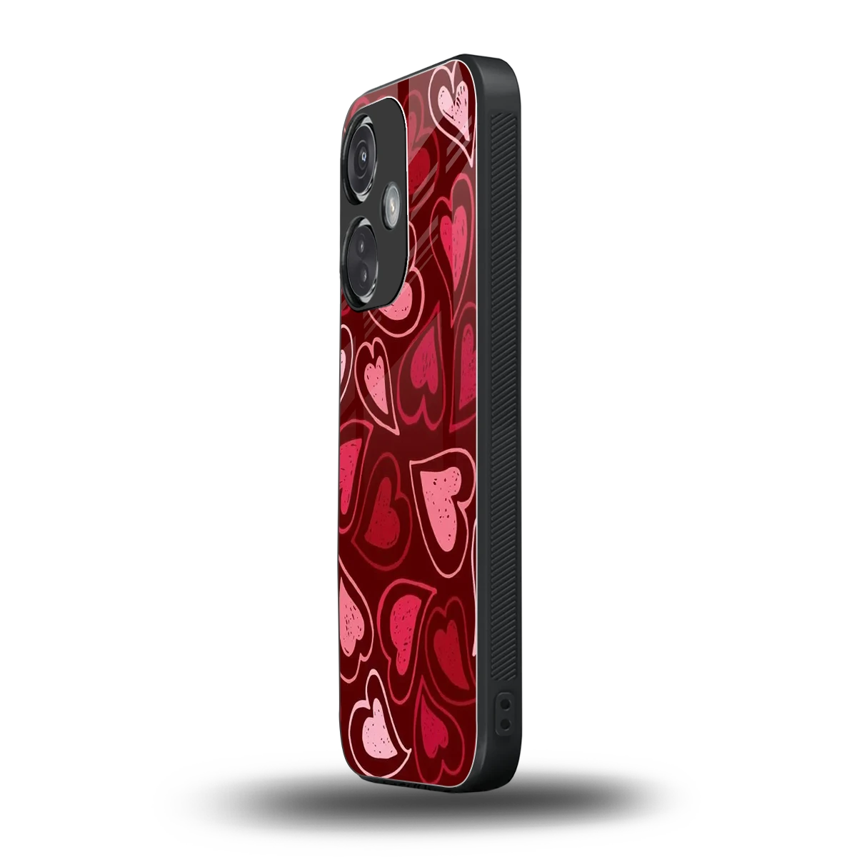 Wine Cascade Hearts oneplus nord ce 3 mobile cover | shockproof glass phone case