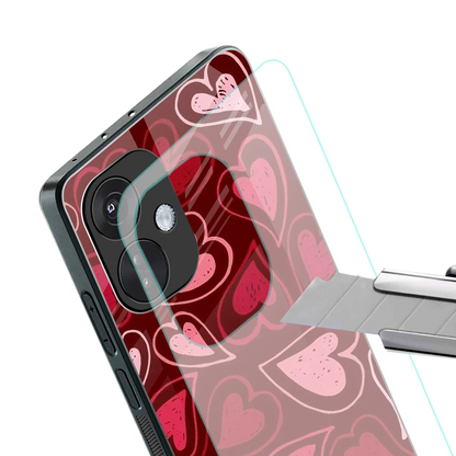 Wine Cascade Hearts stylish phone case for oneplus nord ce 3 | glossy glass and slim fit