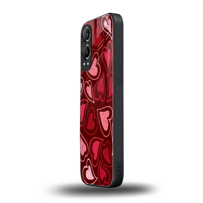 Wine Cascade Hearts oneplus nord ce 4 lite mobile cover | shockproof glass phone case