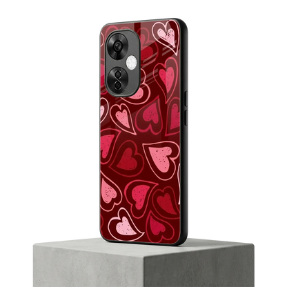 Wine Cascade Hearts oneplus nord ce 3 lite mobile cover | shockproof glass phone case