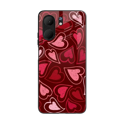 Wine Cascade Hearts back phone cover | glass case for oppo a5x 5g