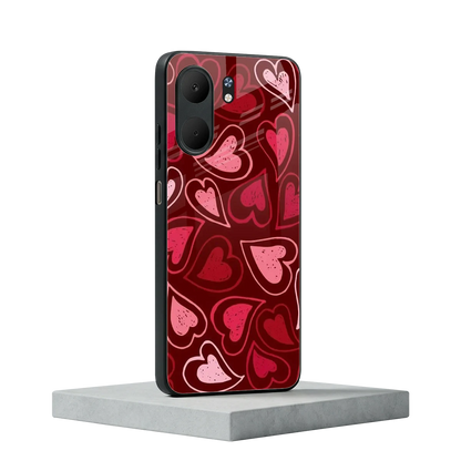 Wine Cascade Hearts oppo a5x 5g mobile cover | shockproof glass phone case