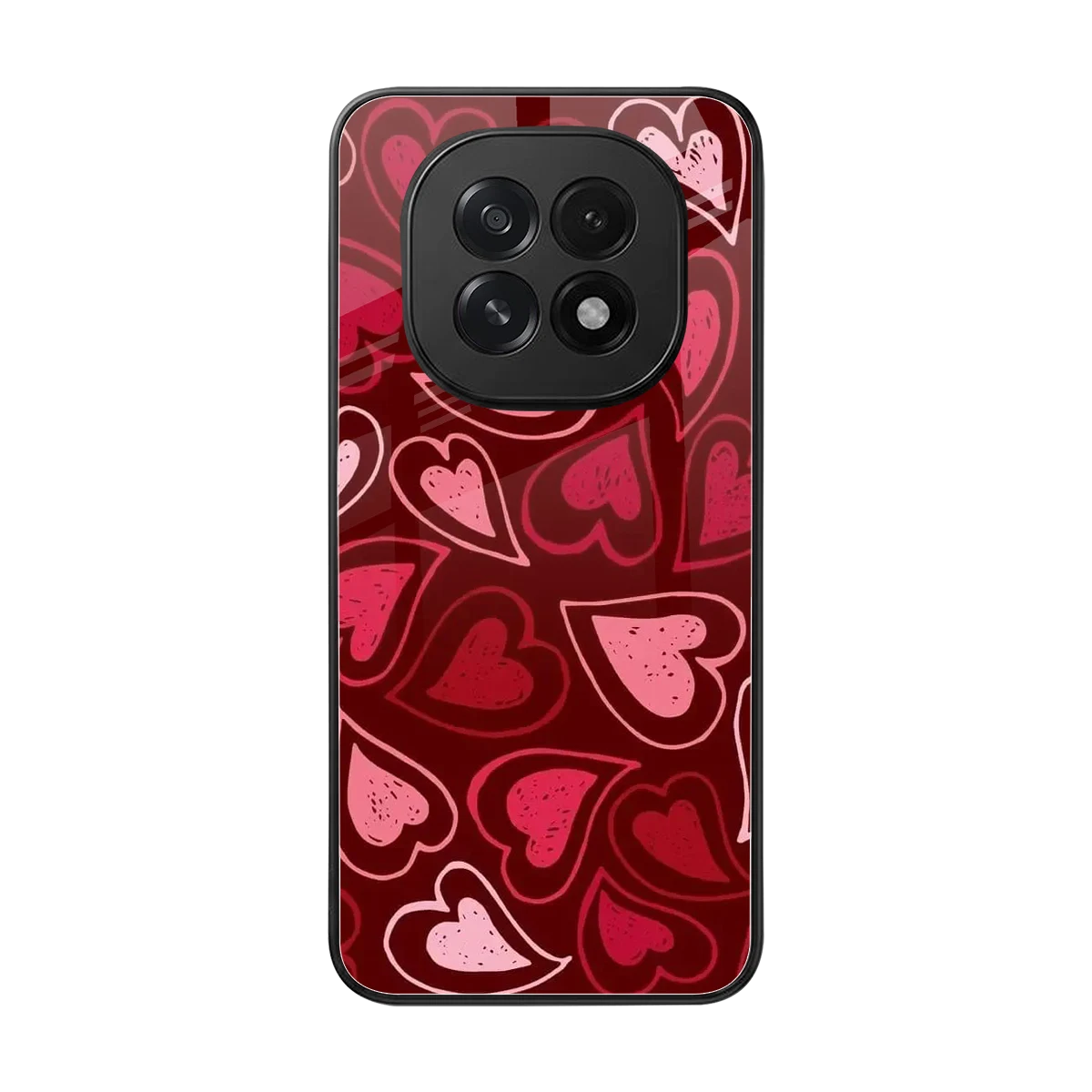 Wine Cascade Hearts back phone cover | glass case for oppo f29 5g