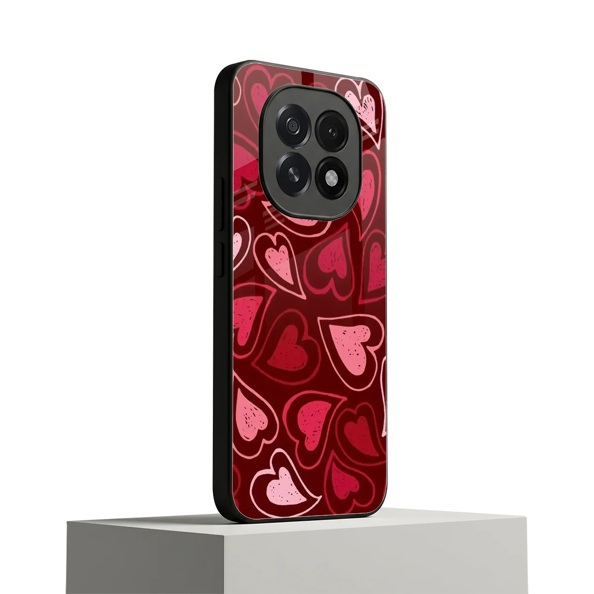 Wine Cascade Hearts oppo f29 5g mobile cover | shockproof glass phone case