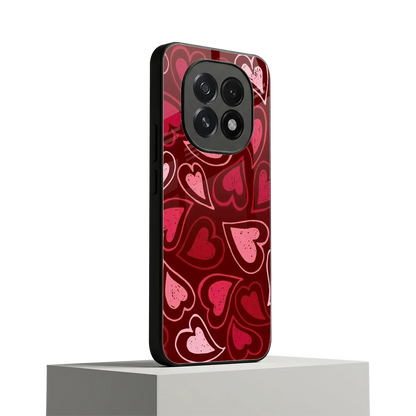 Wine Cascade Hearts oppo f29 5g mobile cover | shockproof glass phone case