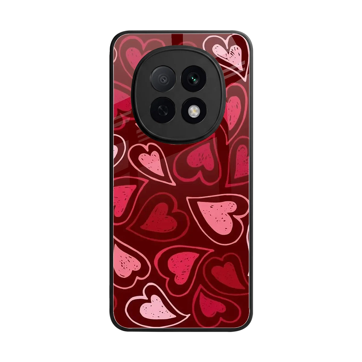 Wine Cascade Hearts back phone cover | glass case for oppo f29 pro 5g