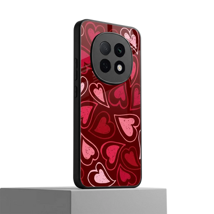 Wine Cascade Hearts oppo f29 pro 5g mobile cover | shockproof glass phone case