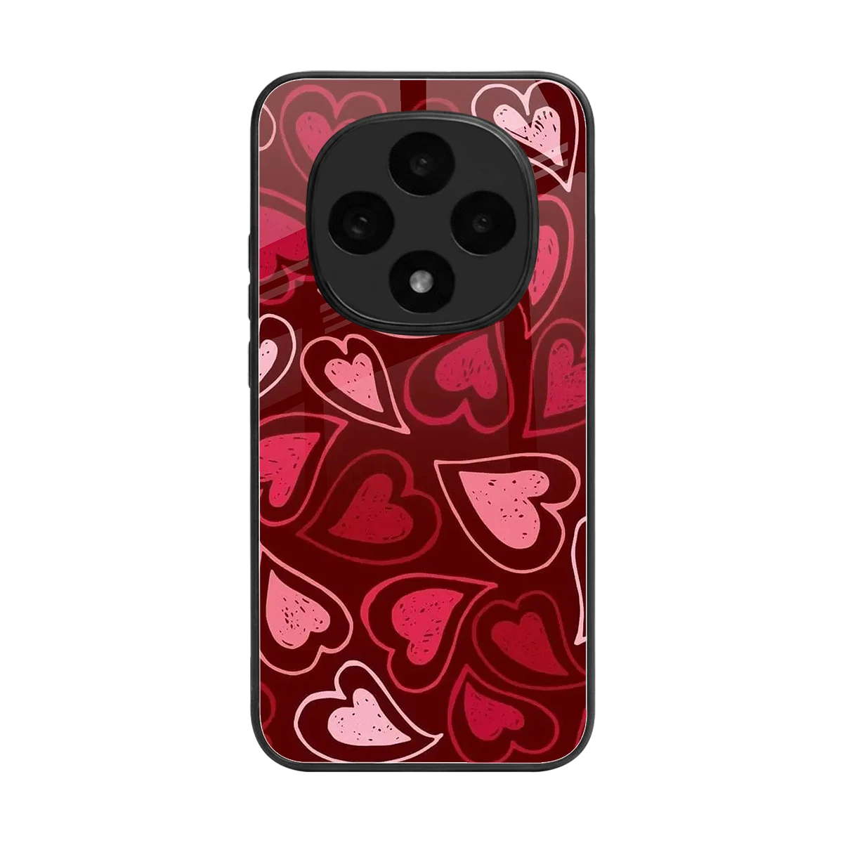 Wine Cascade Hearts back phone cover | glass case for oppo f31 pro 5g