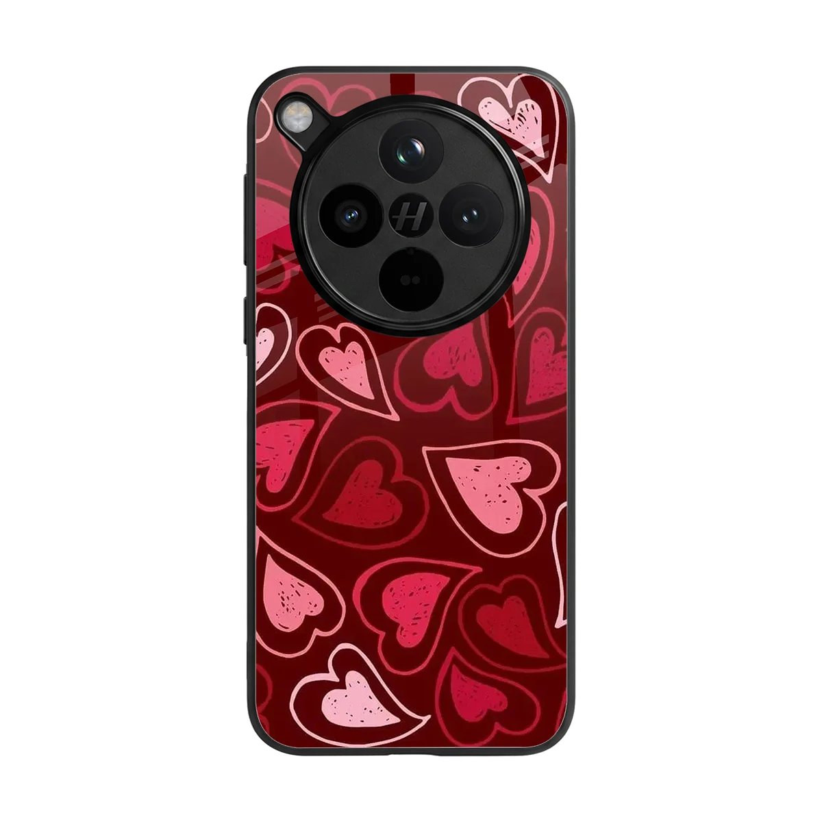 Wine Cascade Hearts back phone cover | glass case for oppo find x8