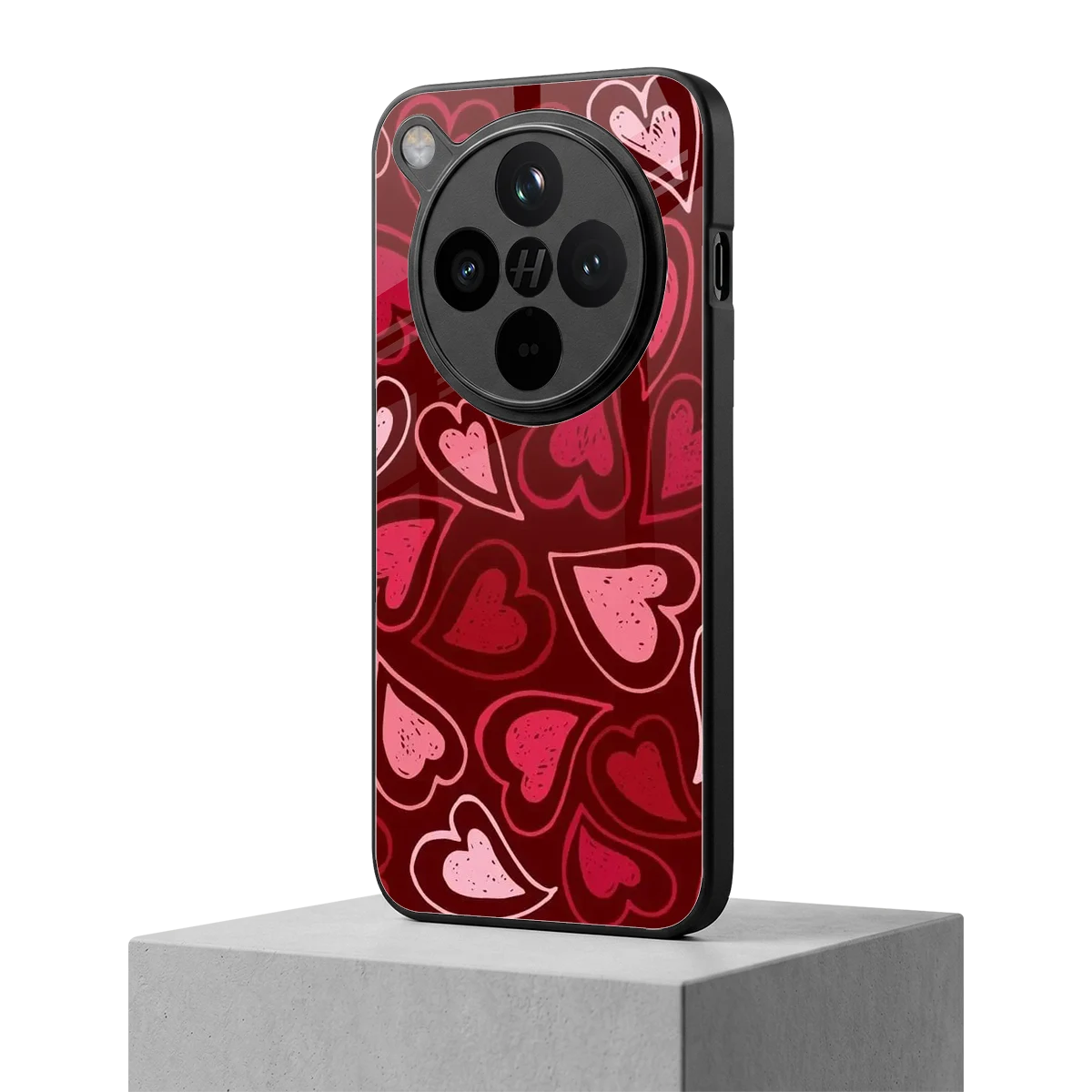 Wine Cascade Hearts oppo find x8 mobile cover | shockproof glass phone case