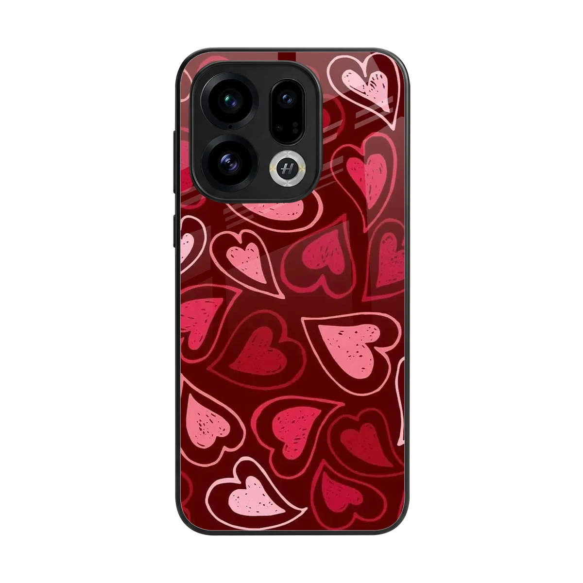 Wine Cascade Hearts back phone cover | glass case for oppo find x9