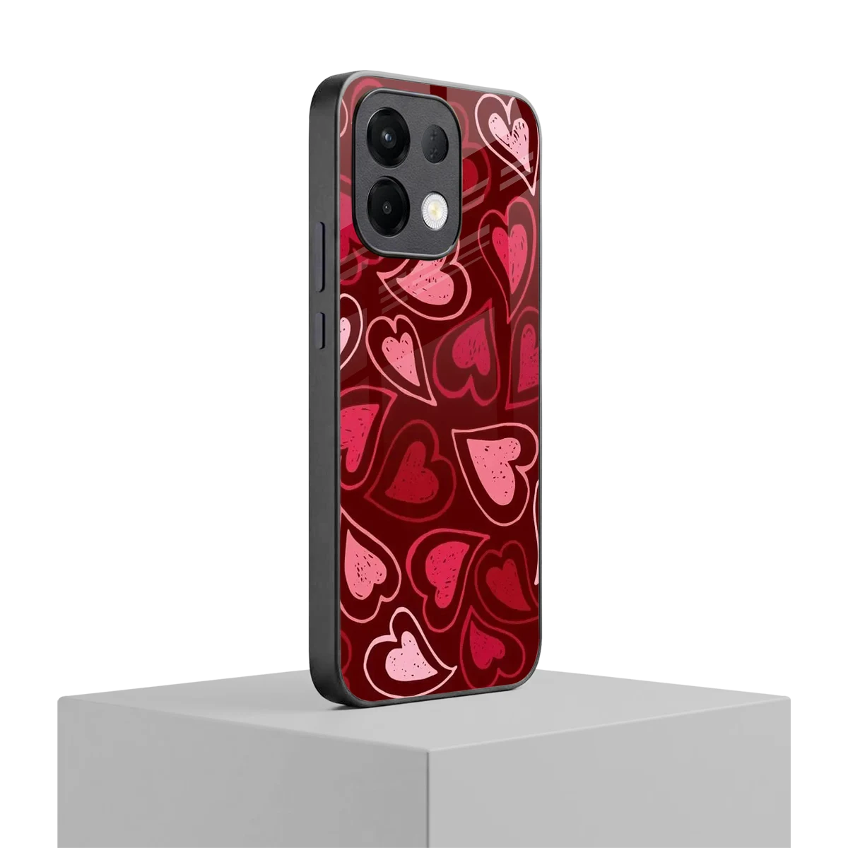 Wine Cascade Hearts oppo k13 5g mobile cover | shockproof glass phone case