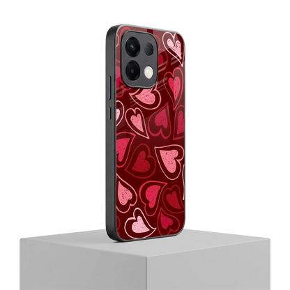 Wine Cascade Hearts oppo k13 5g mobile cover | shockproof glass phone case