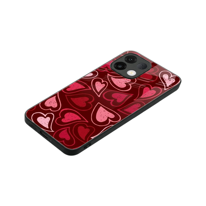 Wine Cascade Hearts stylish phone case for oppo k13 5g | glossy glass and slim fit