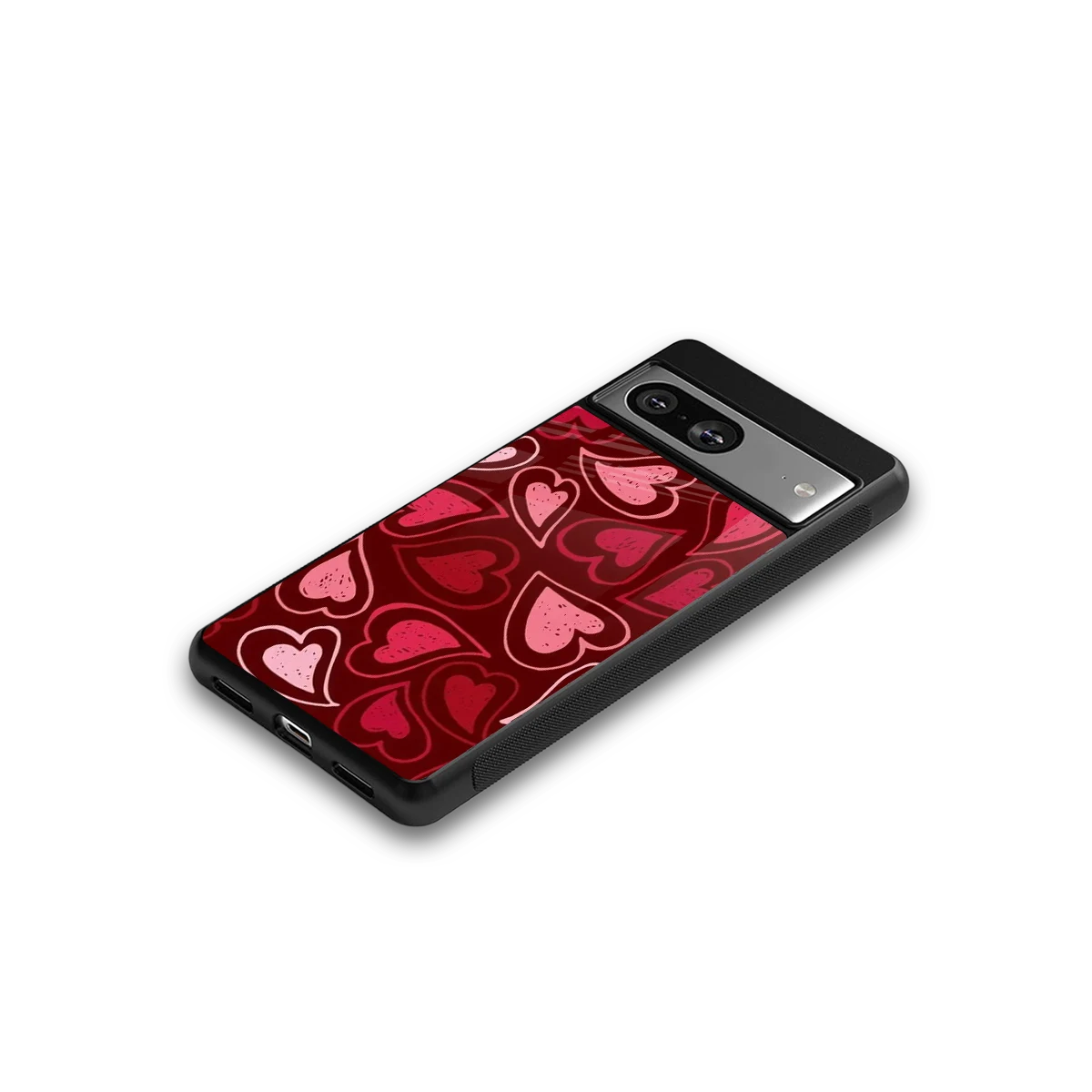 Wine Cascade Hearts google pixel 8 mobile cover | shockproof glass phone case