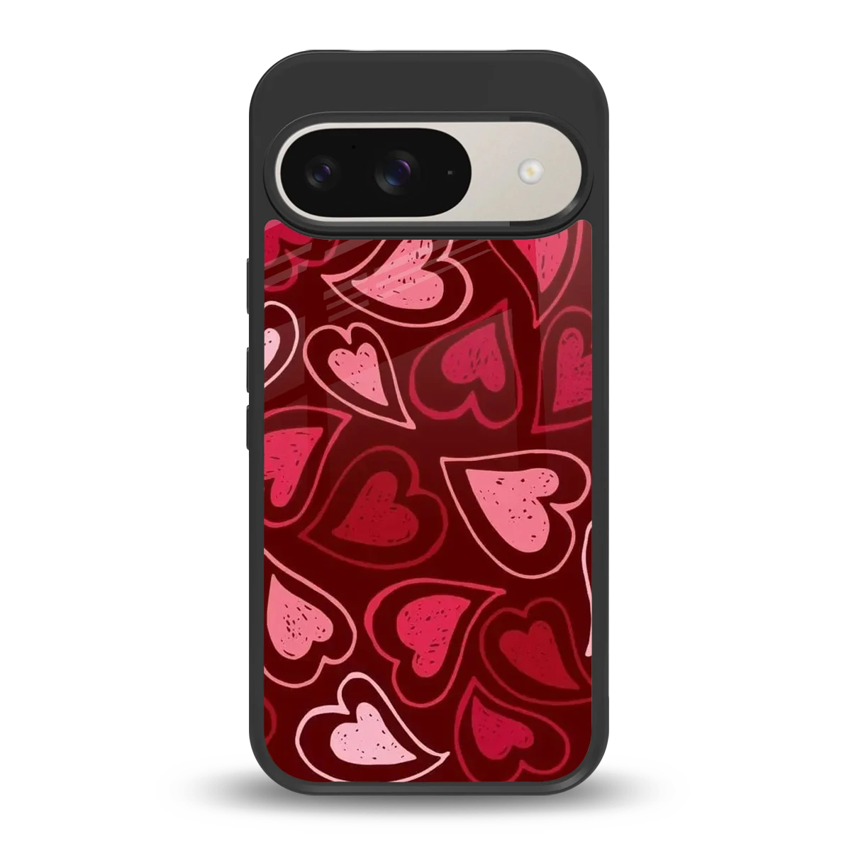 Wine Cascade Hearts back phone cover | glass case for google pixel 9