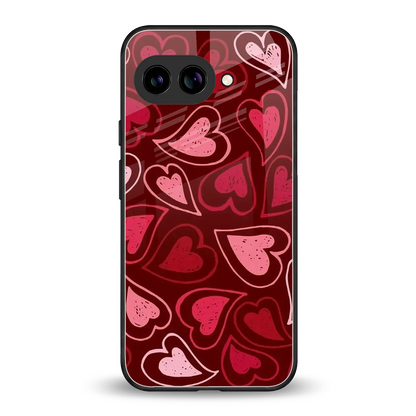 Wine Cascade Hearts back phone cover | glass case for google pixel 10a