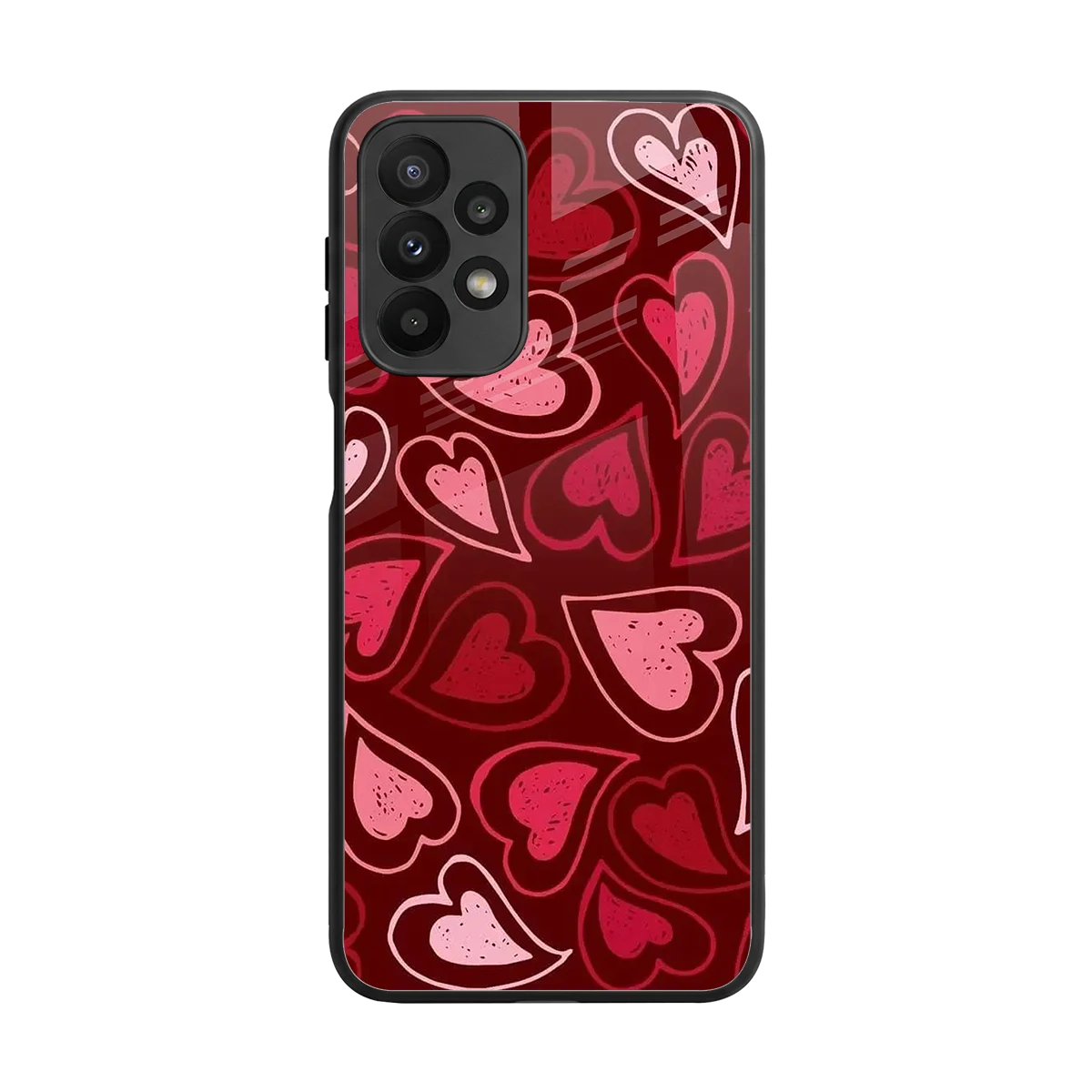 Wine Cascade Hearts back phone cover | glass case for samsung galaxy a23