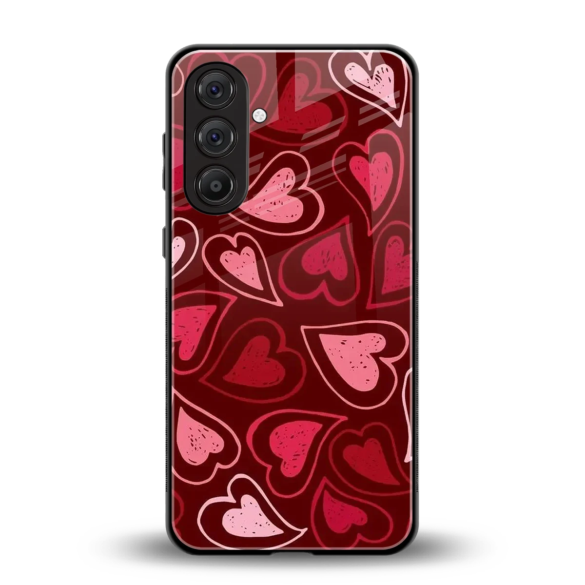 Wine Cascade Hearts back phone cover | glass case for samsung galaxy a37 5g