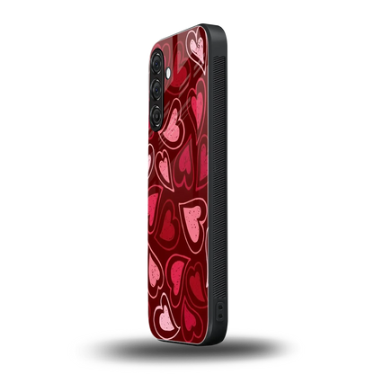 Wine Cascade Hearts samsung galaxy a37 5g mobile cover | shockproof glass phone case