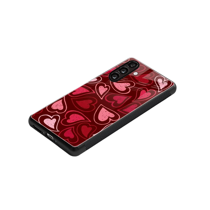 Wine Cascade Hearts stylish phone case for samsung galaxy a37 5g | glossy glass and slim fit