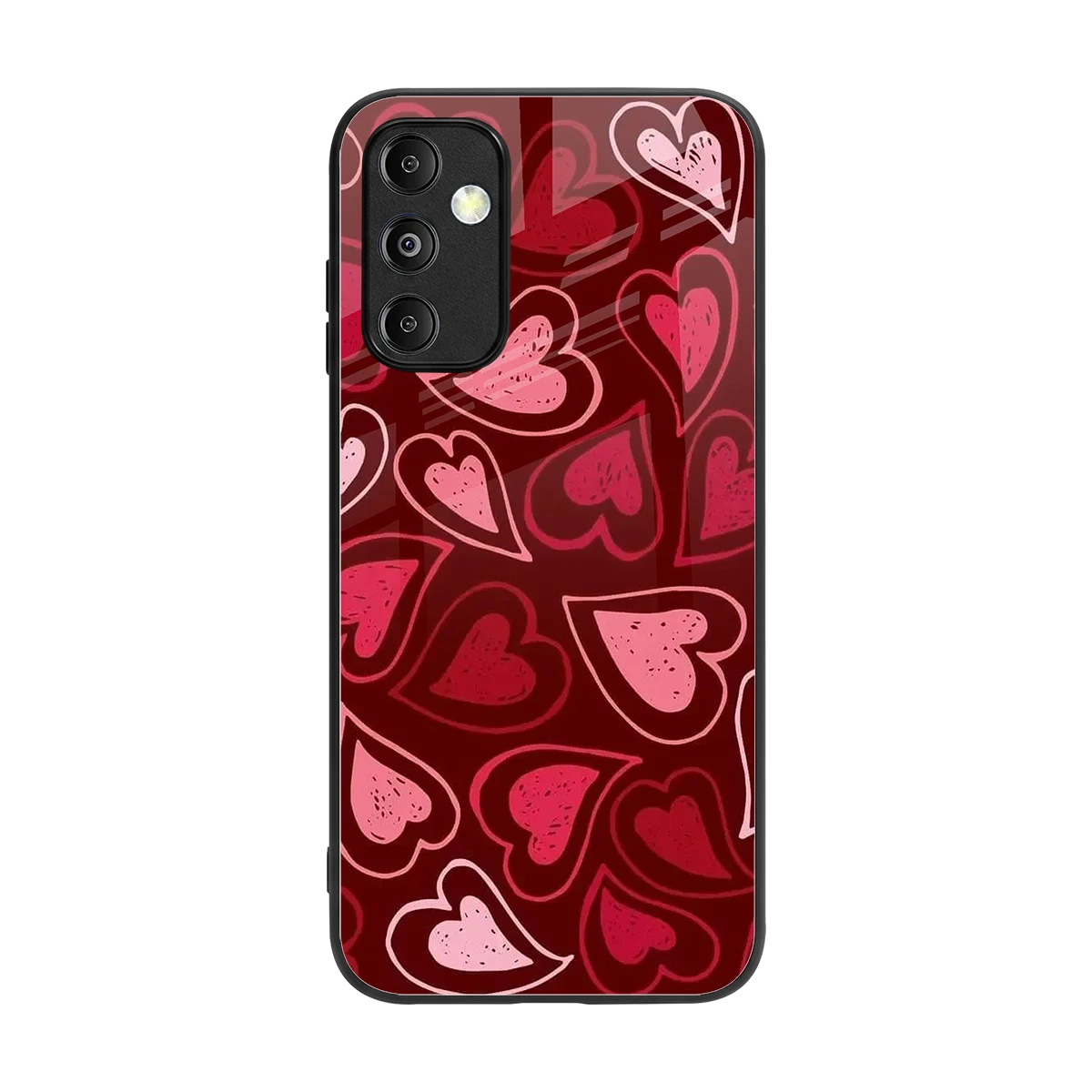 Wine Cascade Hearts back phone cover | glass case for samsung galaxy m14 5g