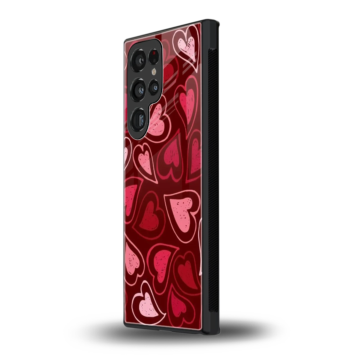 Wine Cascade Hearts samsung galaxy s24 ultra mobile cover | shockproof glass phone case