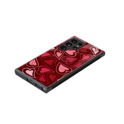 Wine Cascade Hearts stylish phone case for samsung galaxy s24 ultra | glossy glass and slim fit