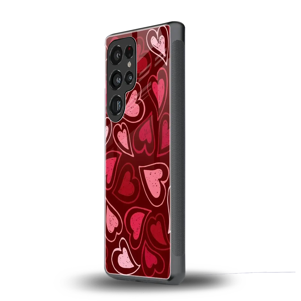 Wine Cascade Hearts samsung galaxy s25 ultra mobile cover | shockproof glass phone case