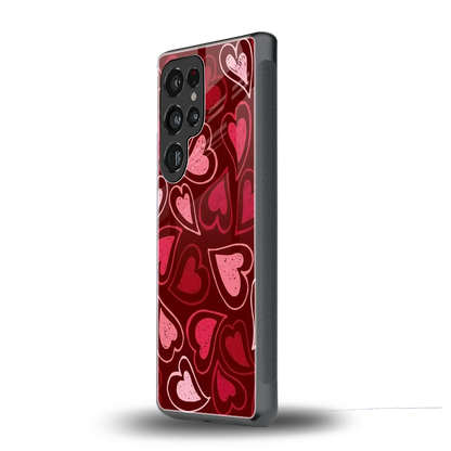 Wine Cascade Hearts samsung galaxy s25 ultra mobile cover | shockproof glass phone case