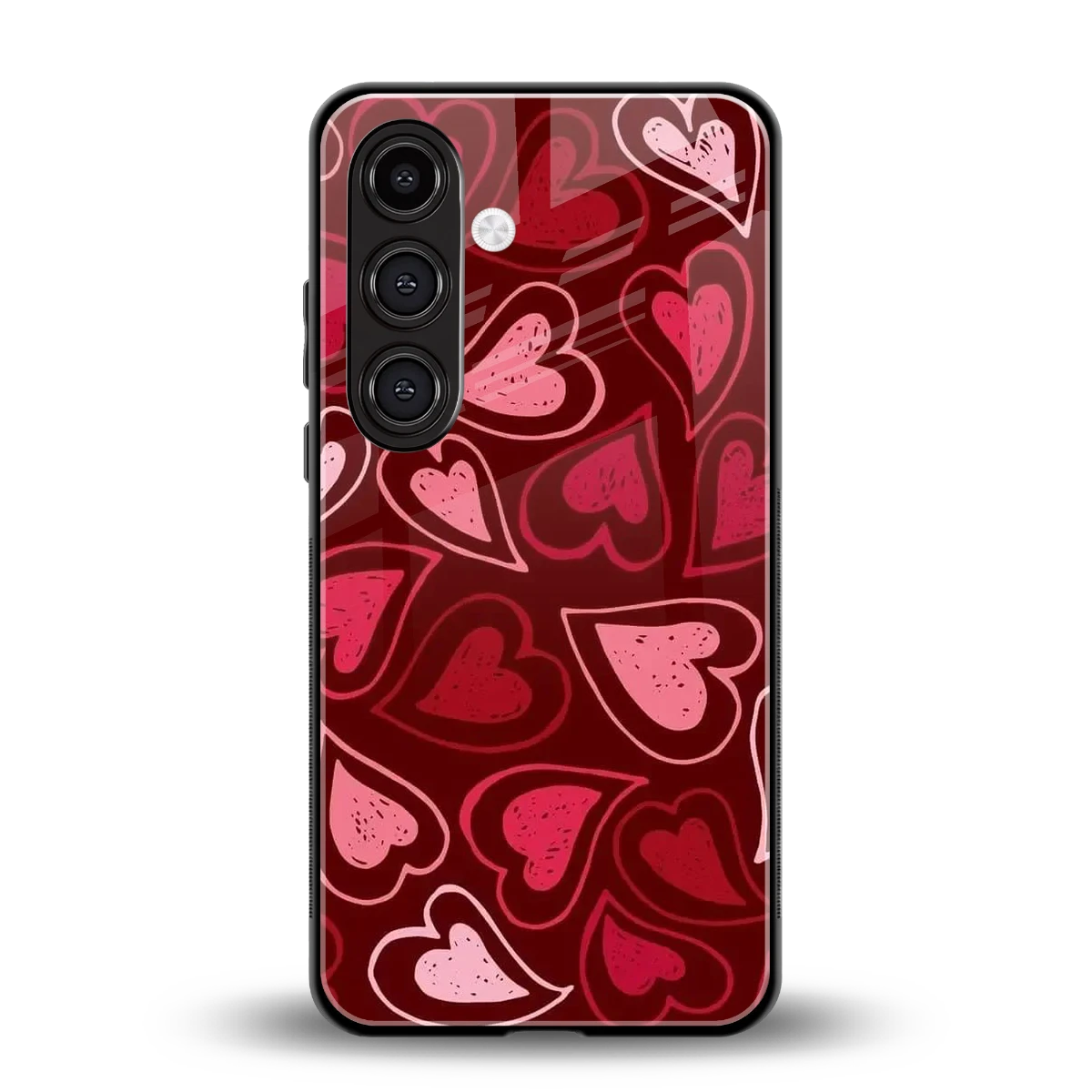Wine Cascade Hearts back phone cover | glass case for samsung galaxy s24