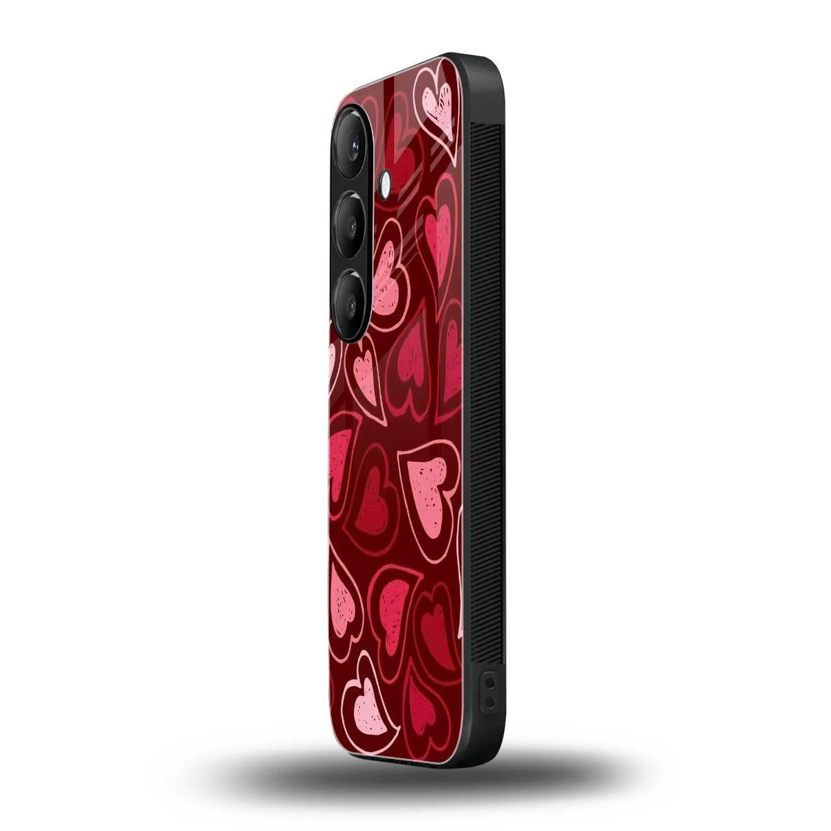 Wine Cascade Hearts samsung galaxy s24 mobile cover | shockproof glass phone case