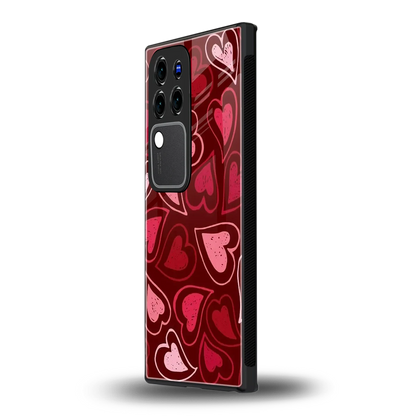 Wine Cascade Heartsvivo v30 pro mobile cover | shockproof glass phone case