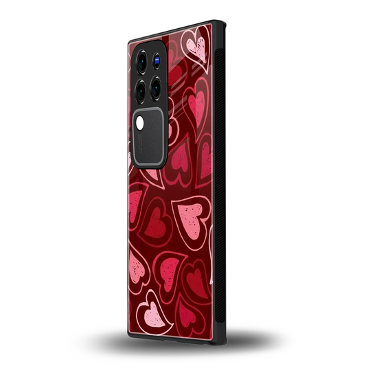 Wine Cascade Heartsvivo v30 pro mobile cover | shockproof glass phone case