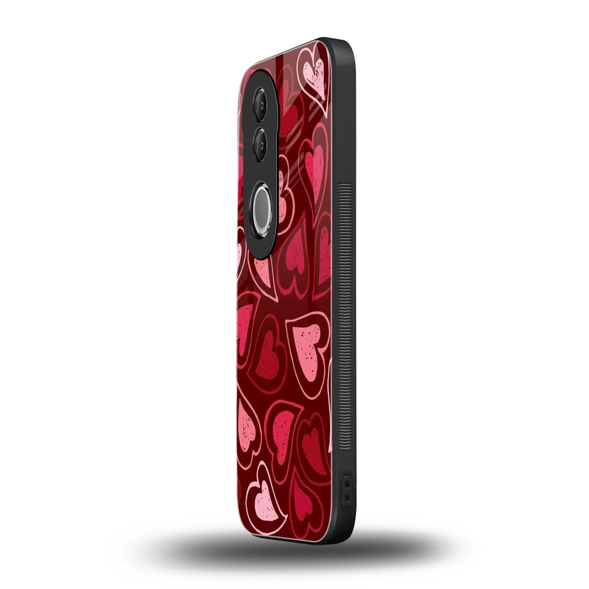 Wine Cascade Hearts vivo v50 mobile cover | shockproof glass phone case