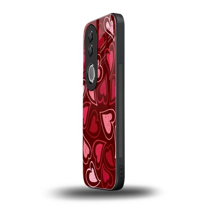 Wine Cascade Hearts vivo v50 mobile cover | shockproof glass phone case