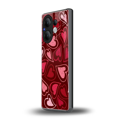 Wine Cascade Hearts vivo v60 mobile cover | shockproof glass phone case