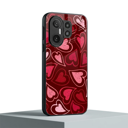 Wine Cascade Hearts vivo x200 fe mobile cover | shockproof glass phone case