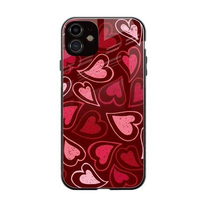 Wine Cascade Hearts back phone cover | glass case for iphone 11