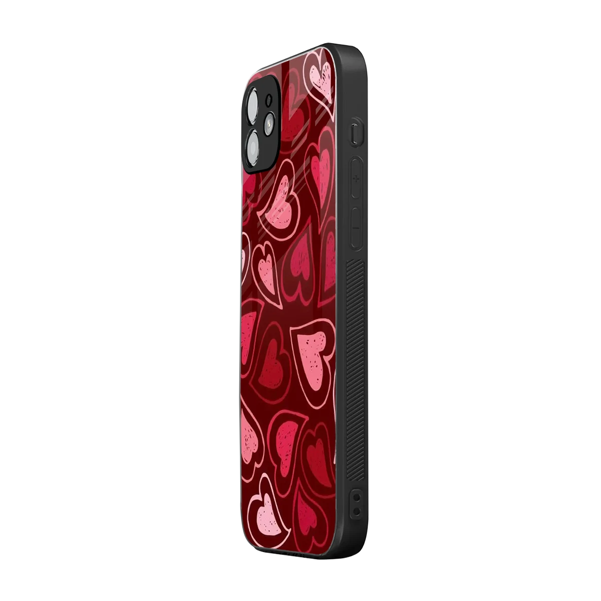 Wine Cascade Hearts iphone 11 mobile cover | shockproof glass phone case