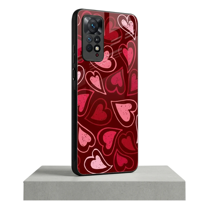 Wine Cascade Hearts redmi note 11 pro mobile cover | shockproof glass phone case