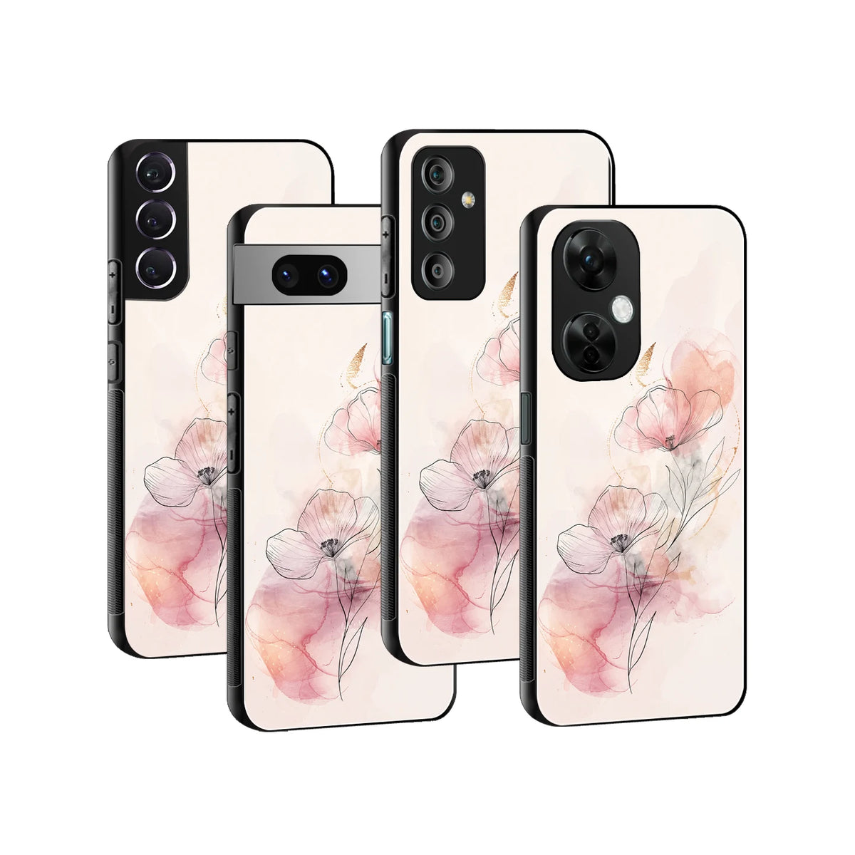 Stylish Glass Back Case for All Smartphones iPhone, Samsung, OnePlus, Pixel, Redmi, Oppo, Vivo, Motorola