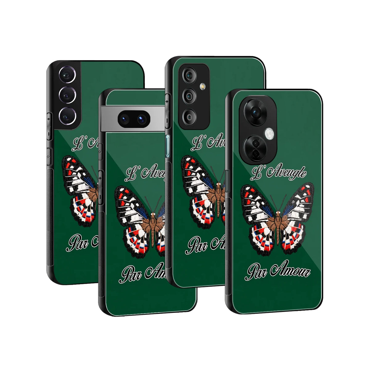 Stylish Glass Back Case for All Smartphones iPhone, Samsung, OnePlus, Pixel, Redmi, Oppo, Vivo, Motorola