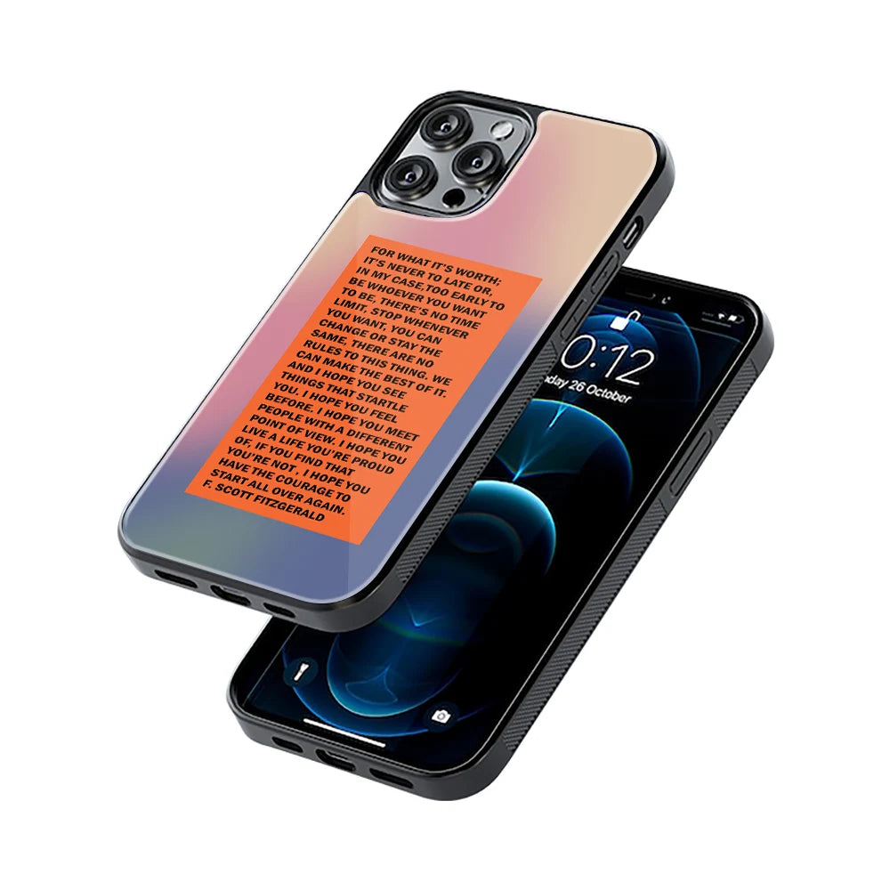 Protective Glass Back Phone Case Compatible with iPhone, Samsung, OnePlus, Pixel & More