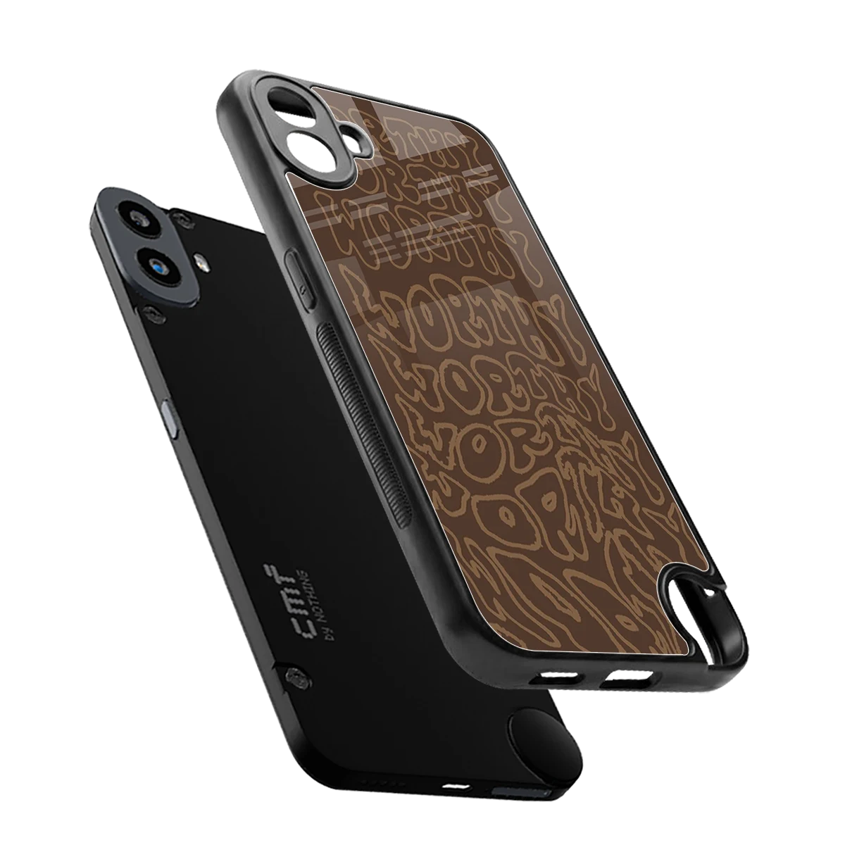 Worthy sleek cmf nothing phone 1 cover with tempered glass back and TPU edges