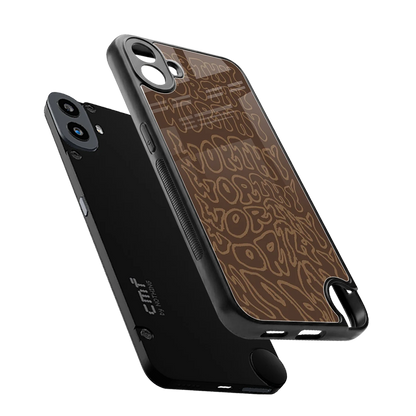 Worthy sleek cmf nothing phone 1 cover with tempered glass back and TPU edges